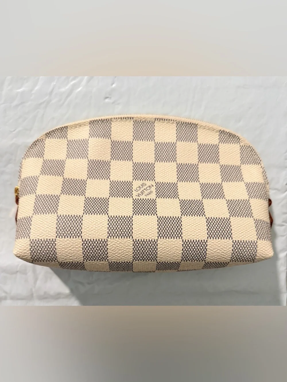 LOUIS VUITTON Damier Azur Pochette Cosmetic GM Pouch